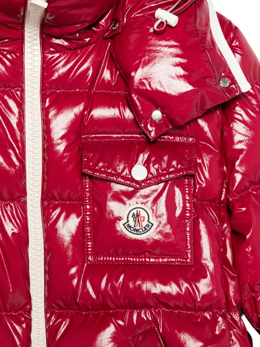 Geaca de iarna Moncler rosie din poliamida - Img 3