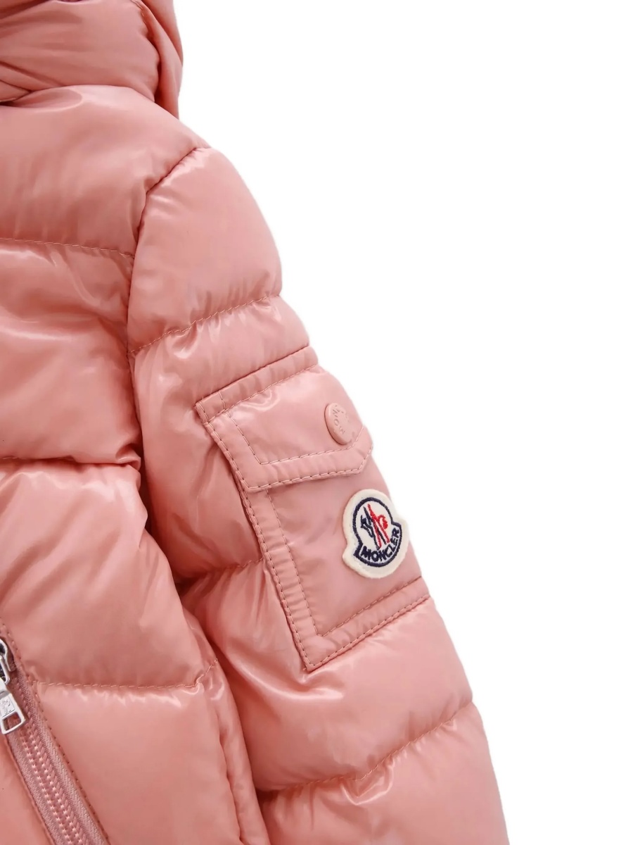 Geaca de iarna Moncler roz din poliamida - Img 3