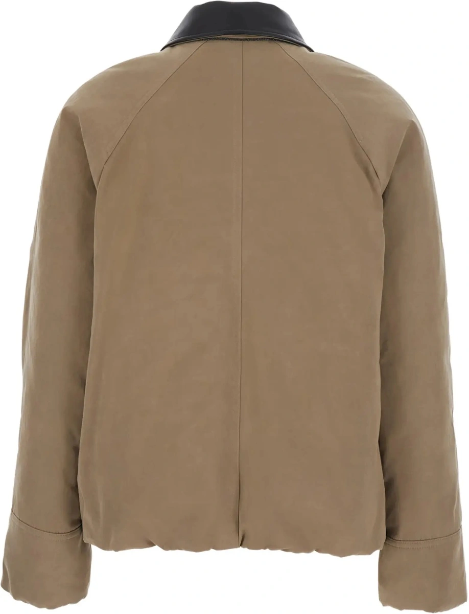 Geaca de Iarna Padded down Jacket with leather collar - Img 4