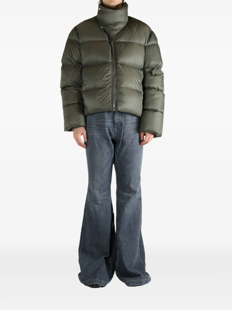 Geaca de iarna Rick Owens verde din nylon si lana - Img 2