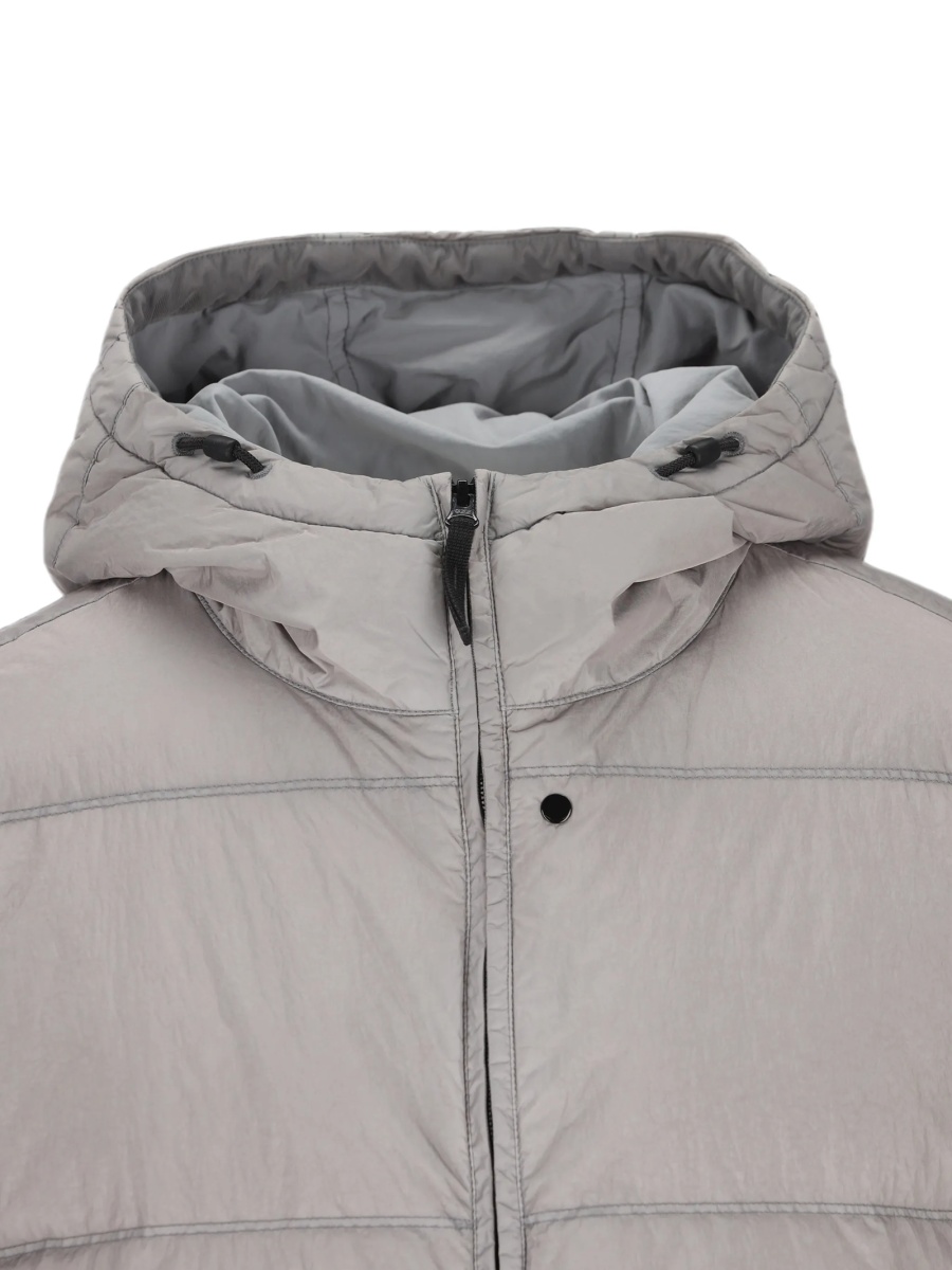 Geaca de iarna Stone Island gri din poliamida - Img 4