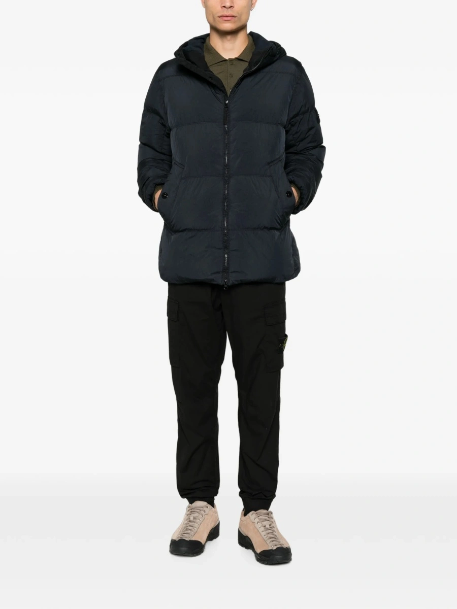 Geaca de iarna Stone Island neagra din poliamida - Img 2