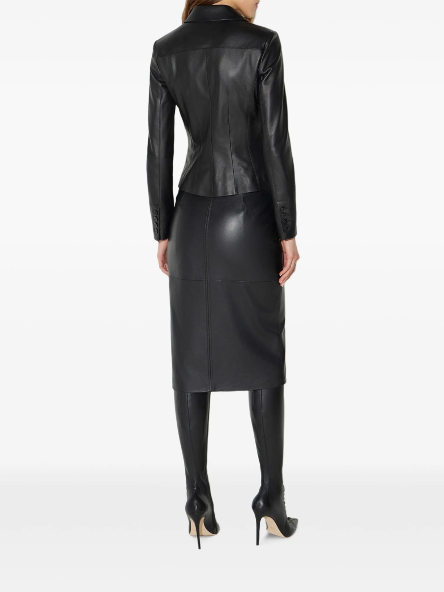Geaca de piele Elisabetta Franchi neagra - Img 3