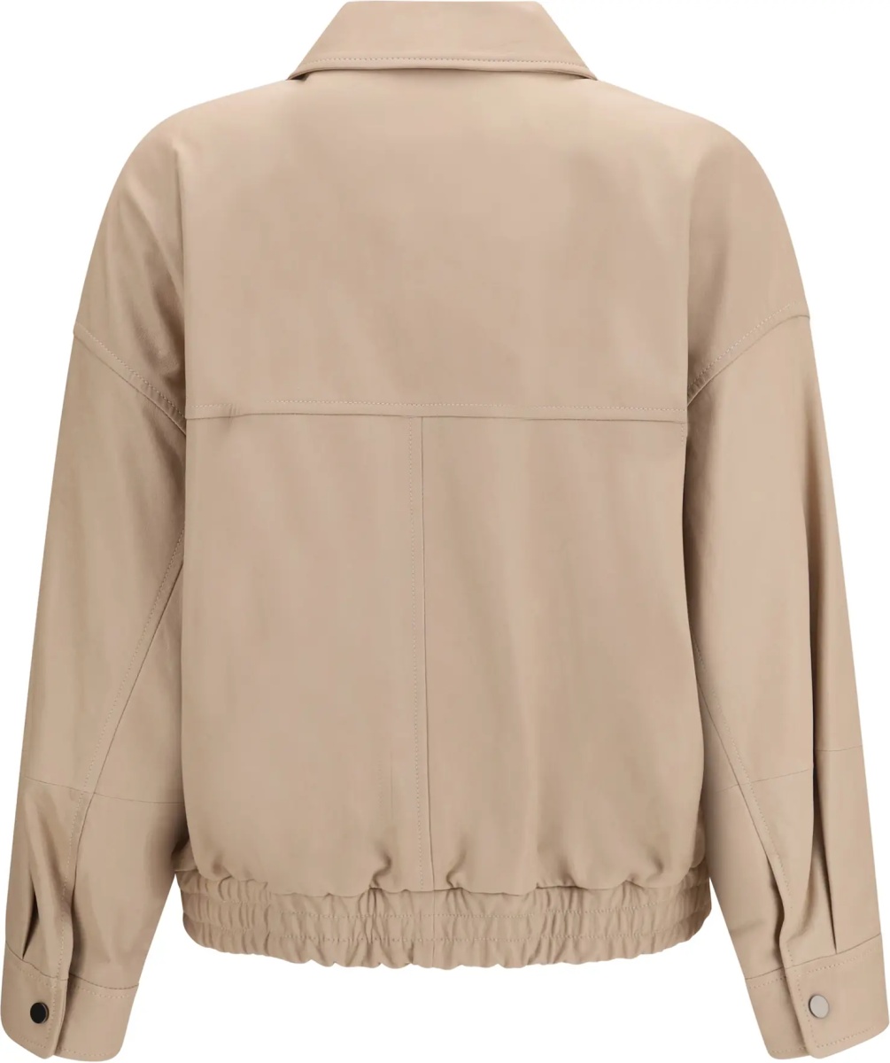 Geaca de Piele Glossy nappa Jacket with monili - Img 2