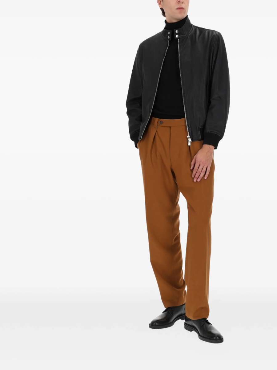 Geaca de piele Hugo Boss neagra - Img 2