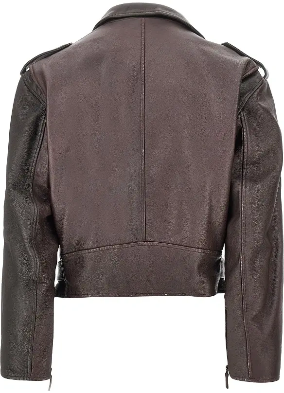 Geaca de Piele Leather biker jacket - Img 3