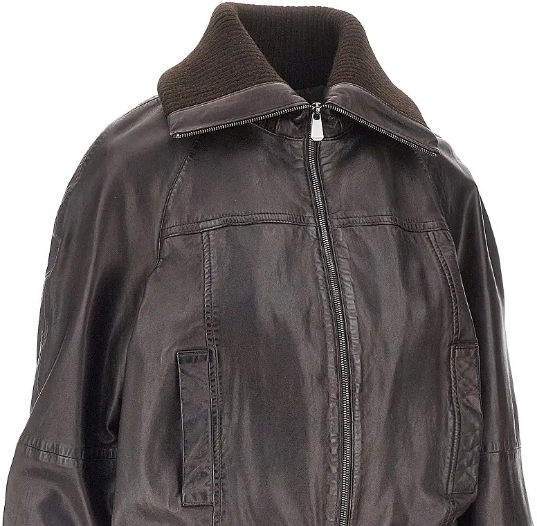 Geaca de Piele Washed leather bomber jacket - Img 2