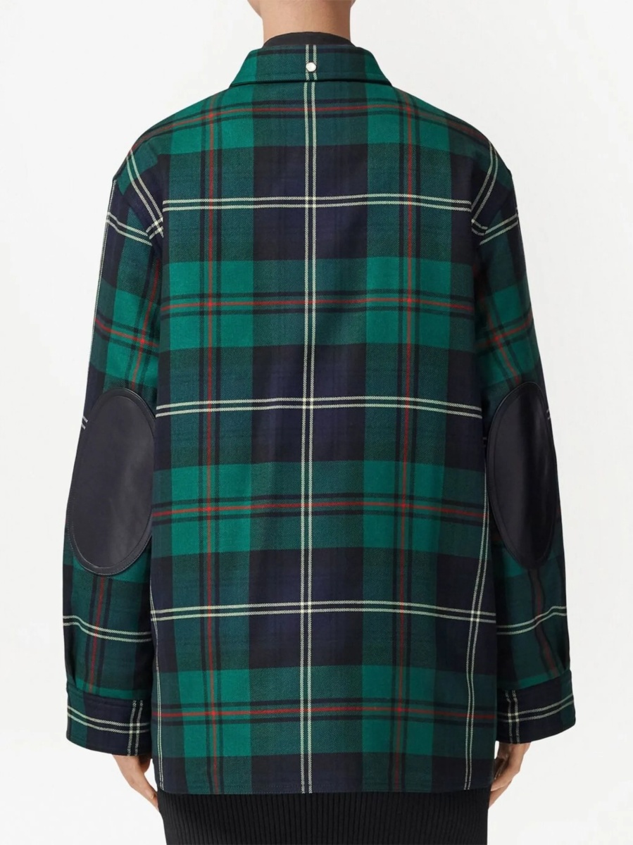 Geaca Oversize Burberry verde din lana - Img 4