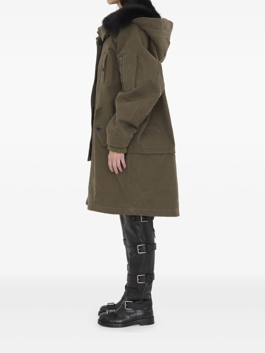 Geaca Oversize Dolce &amp; Gabbana verde din bumbac - Img 3