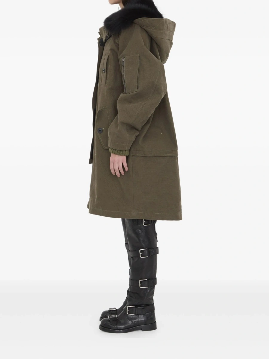 Geaca Oversize Dolce &amp; Gabbana verde din bumbac - Img 3