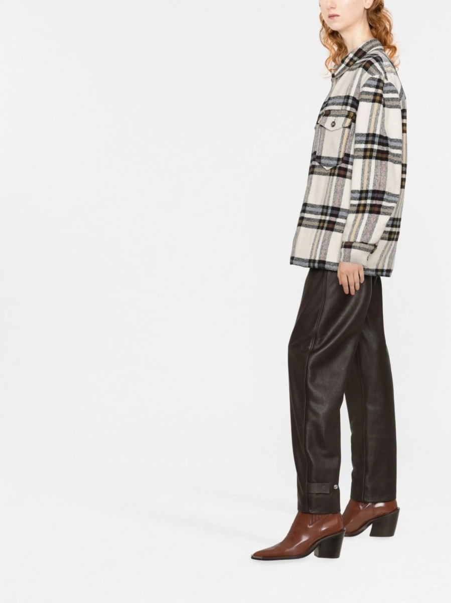 Geaca Oversize ISABEL MARANT ETOILE alba din acrilic si poliamida - Img 3