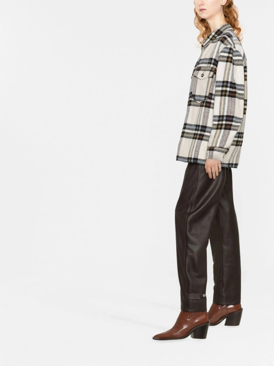 Geaca Oversize ISABEL MARANT ETOILE alba din acrilic si poliamida - Img 3