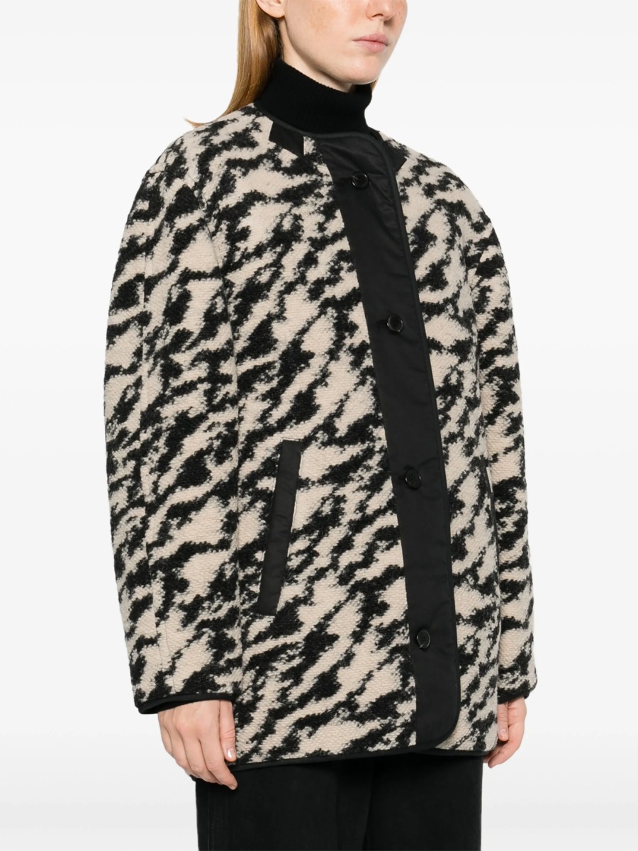 Geaca Oversize ISABEL MARANT ETOILE neagra din lana si poliester reciclat - Img 3