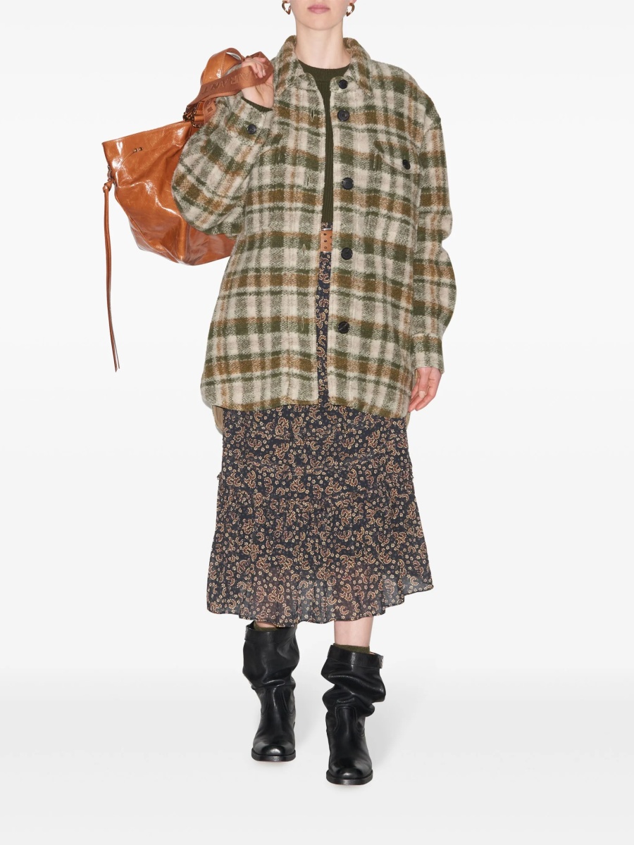 Geaca Oversize ISABEL MARANT ETOILE verde din polyester si fibre - Img 2