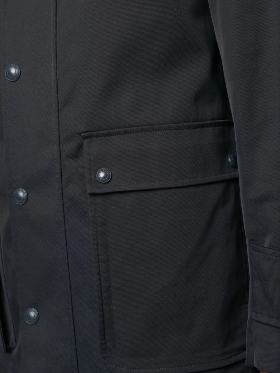 Geaca Parka Thom Browne albastra din polyester si bumbac - Img 5