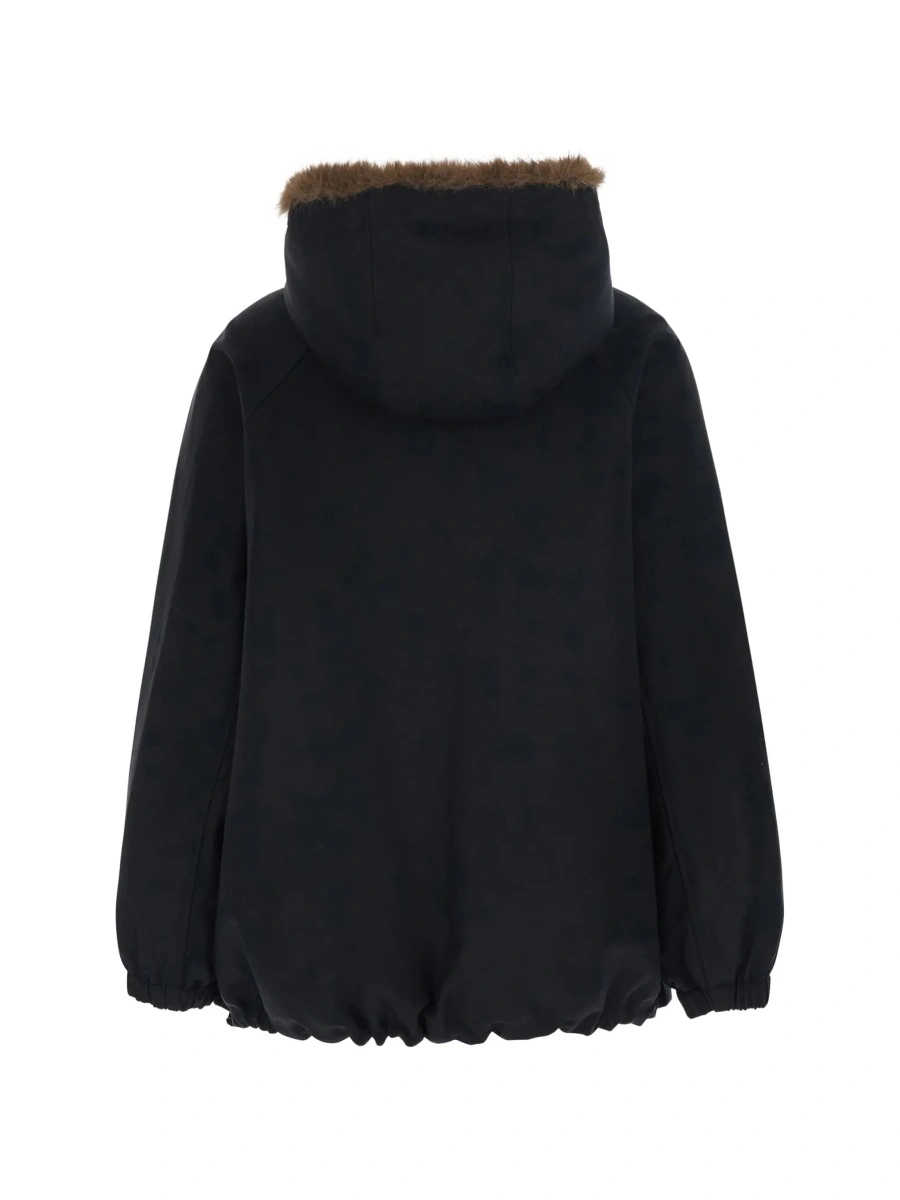 Geaca parka VALENTINI 1972 neagra din bumbac - Img 5
