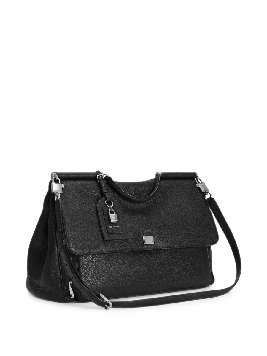 Geanta de laptop Dolce &amp; Gabbana neagra din pvc si piele - Img 3