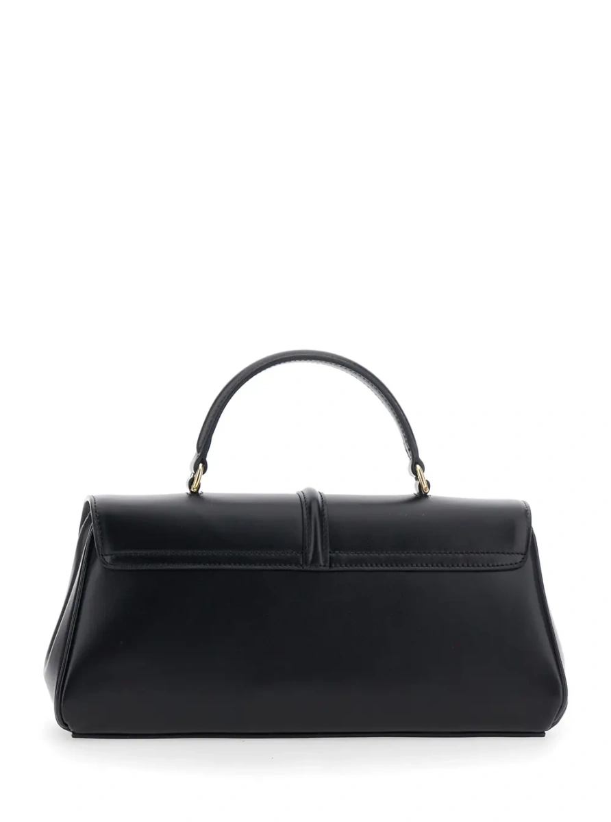 Geanta de mana '16 East West' Black Handbag with top handle and twist-lock closure in leather for women - Img 2