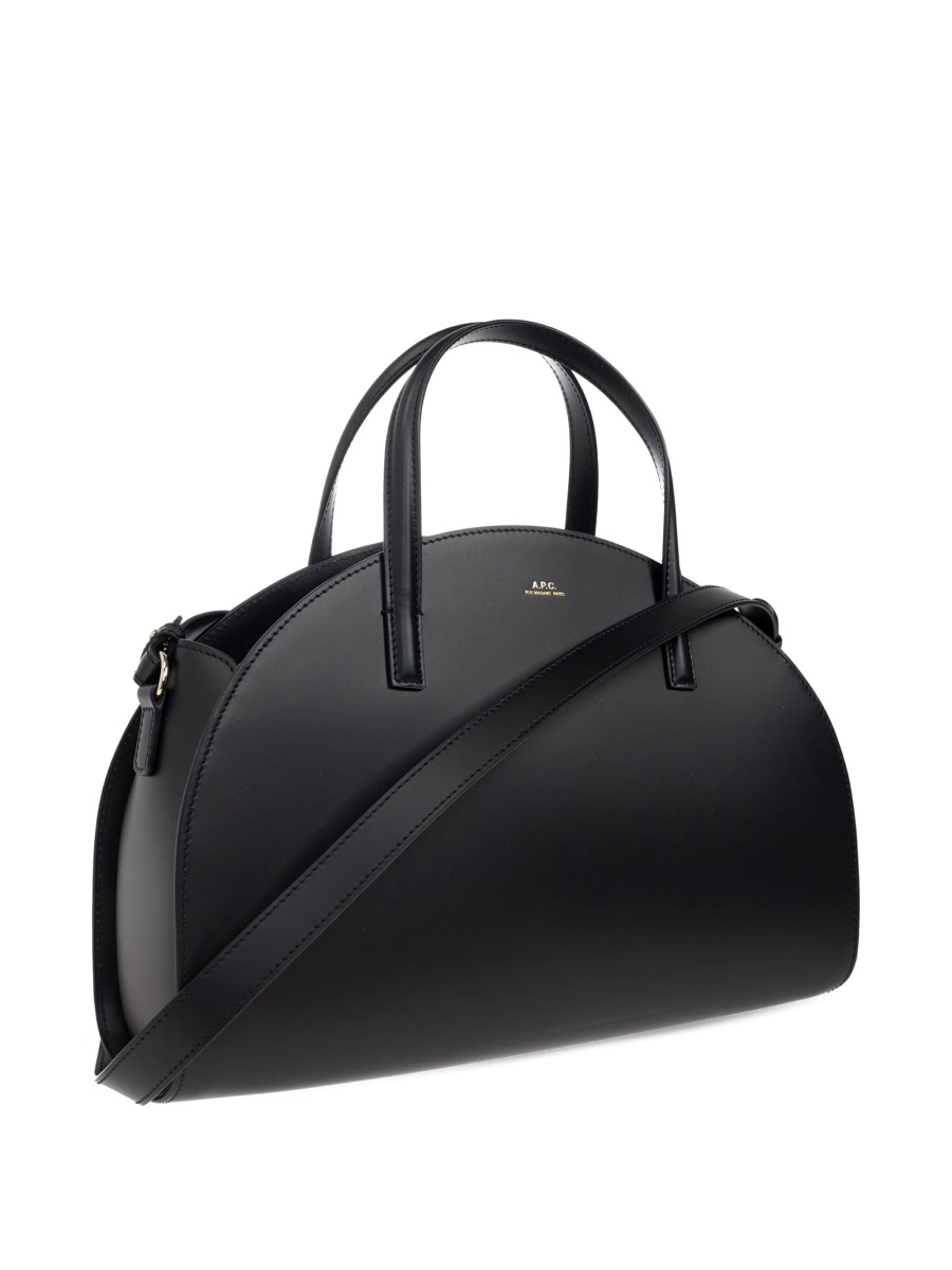 Geanta de mana A.P.C. neagra din piele - Img 4