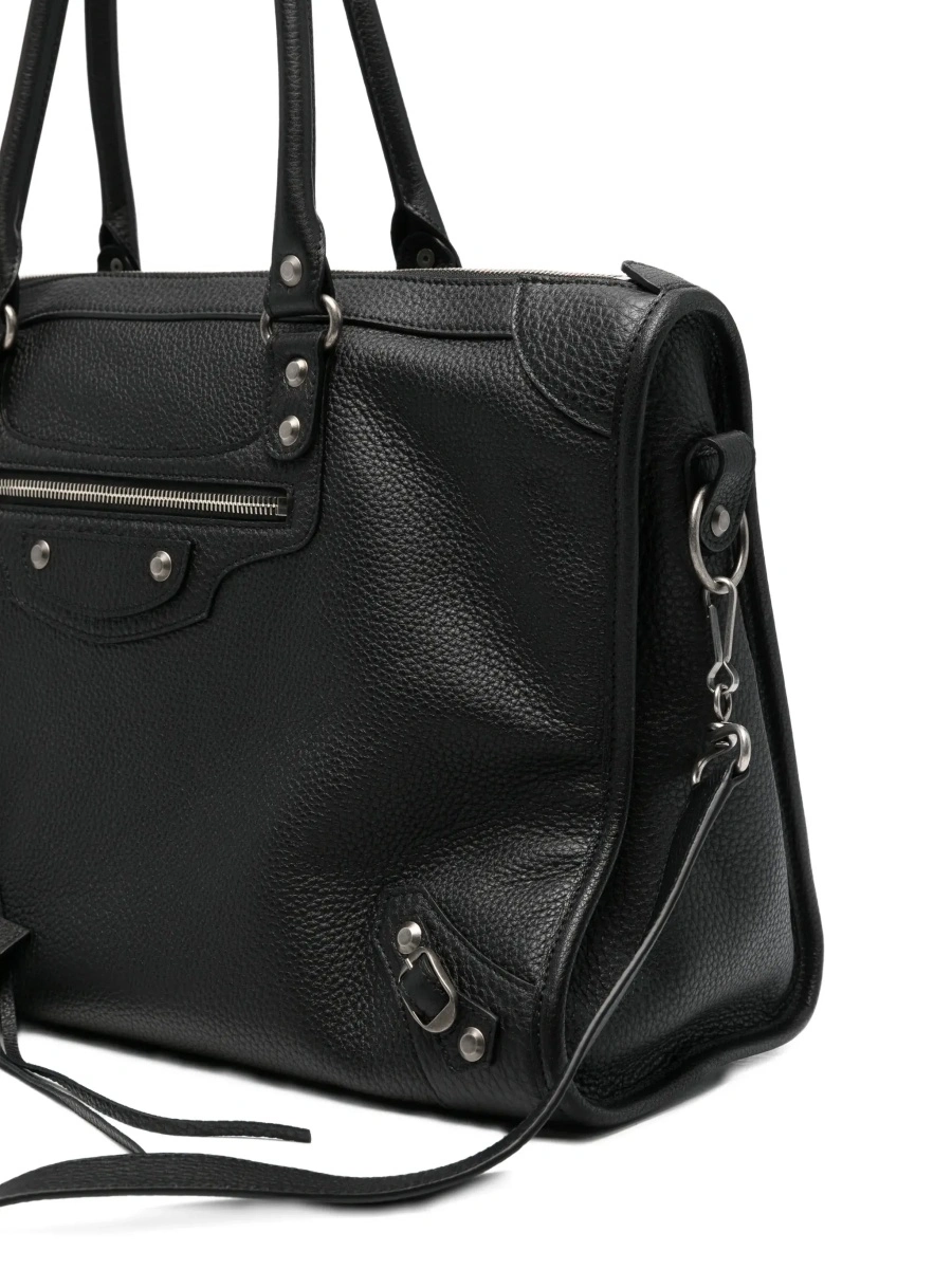 Geanta de mana Balenciaga 'City' neagra din piele 'Le City' - Img 6