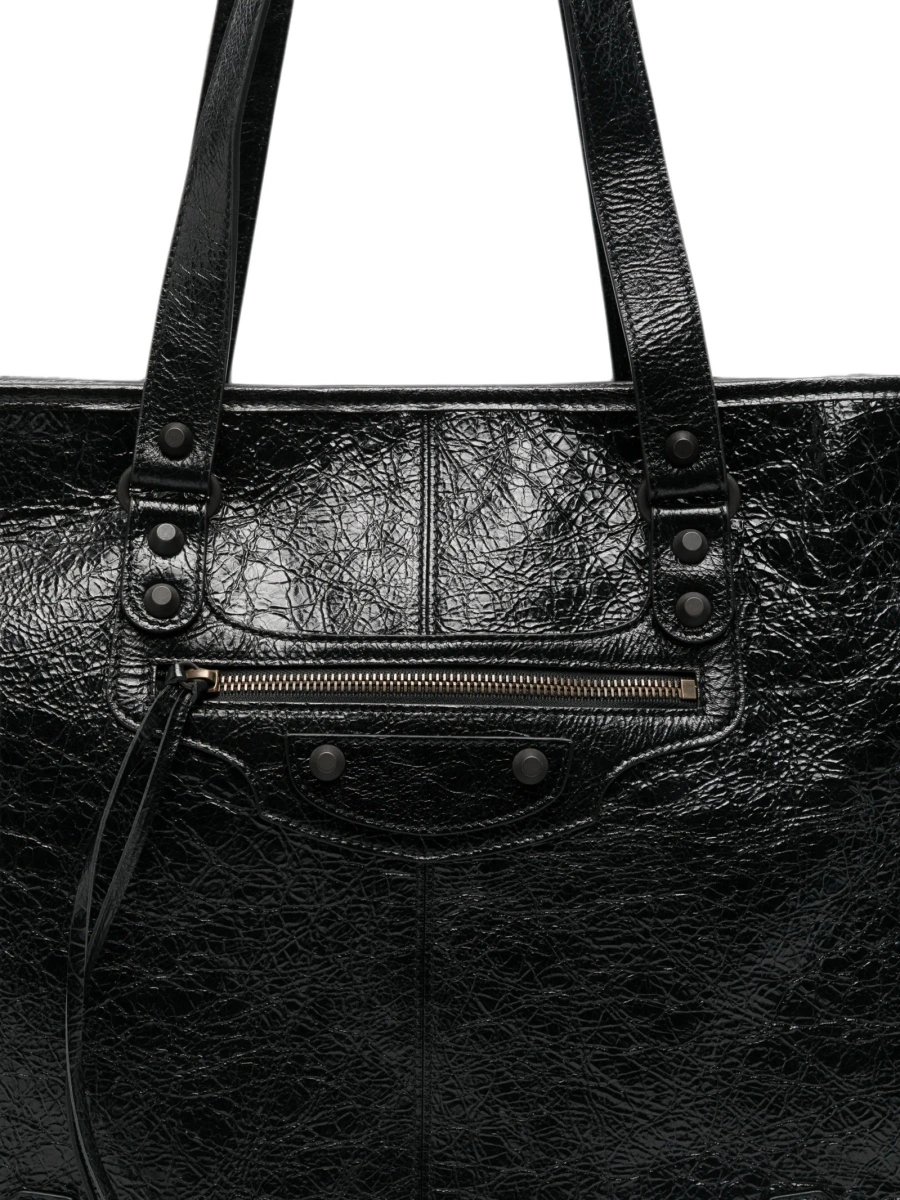 Geanta de mana Balenciaga neagra din piele - Img 4