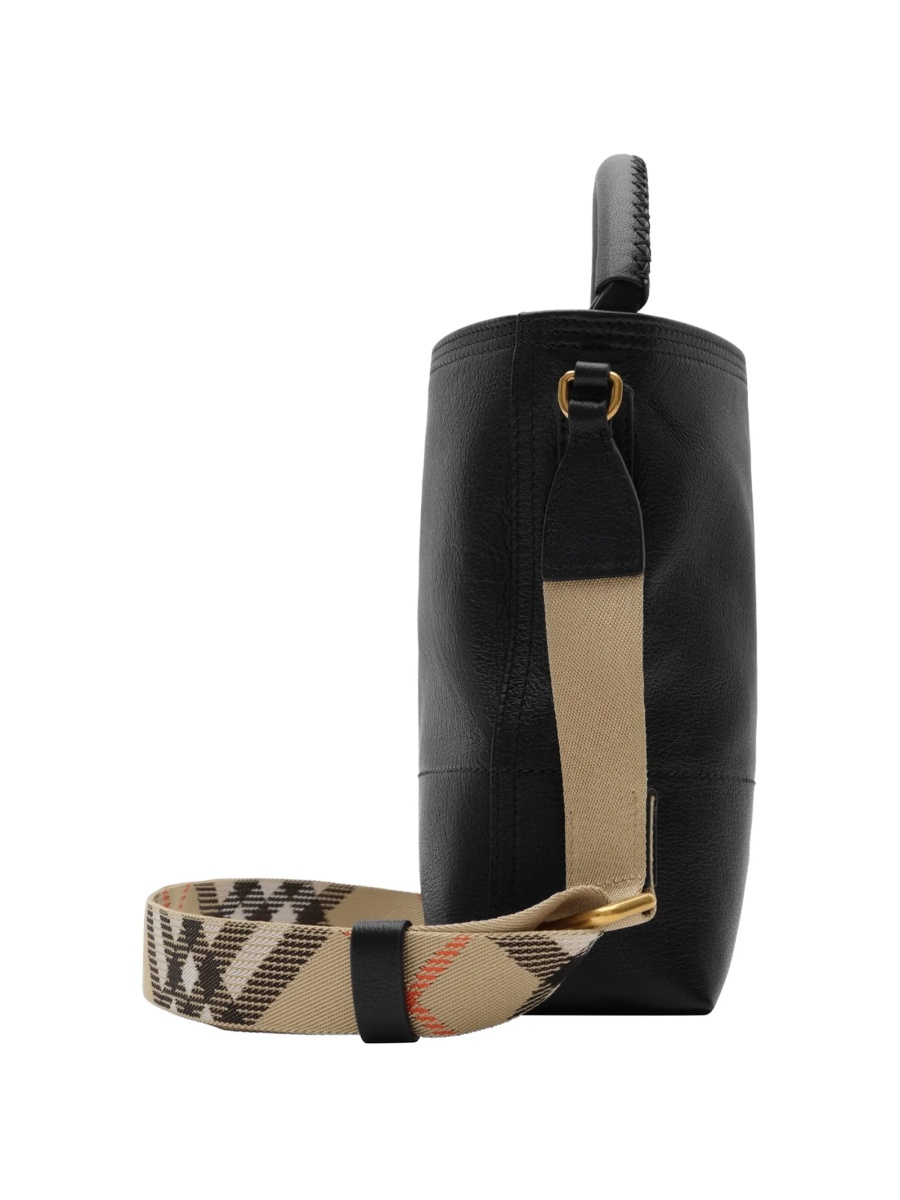 Geanta de mana Burberry neagra din piele - Img 3