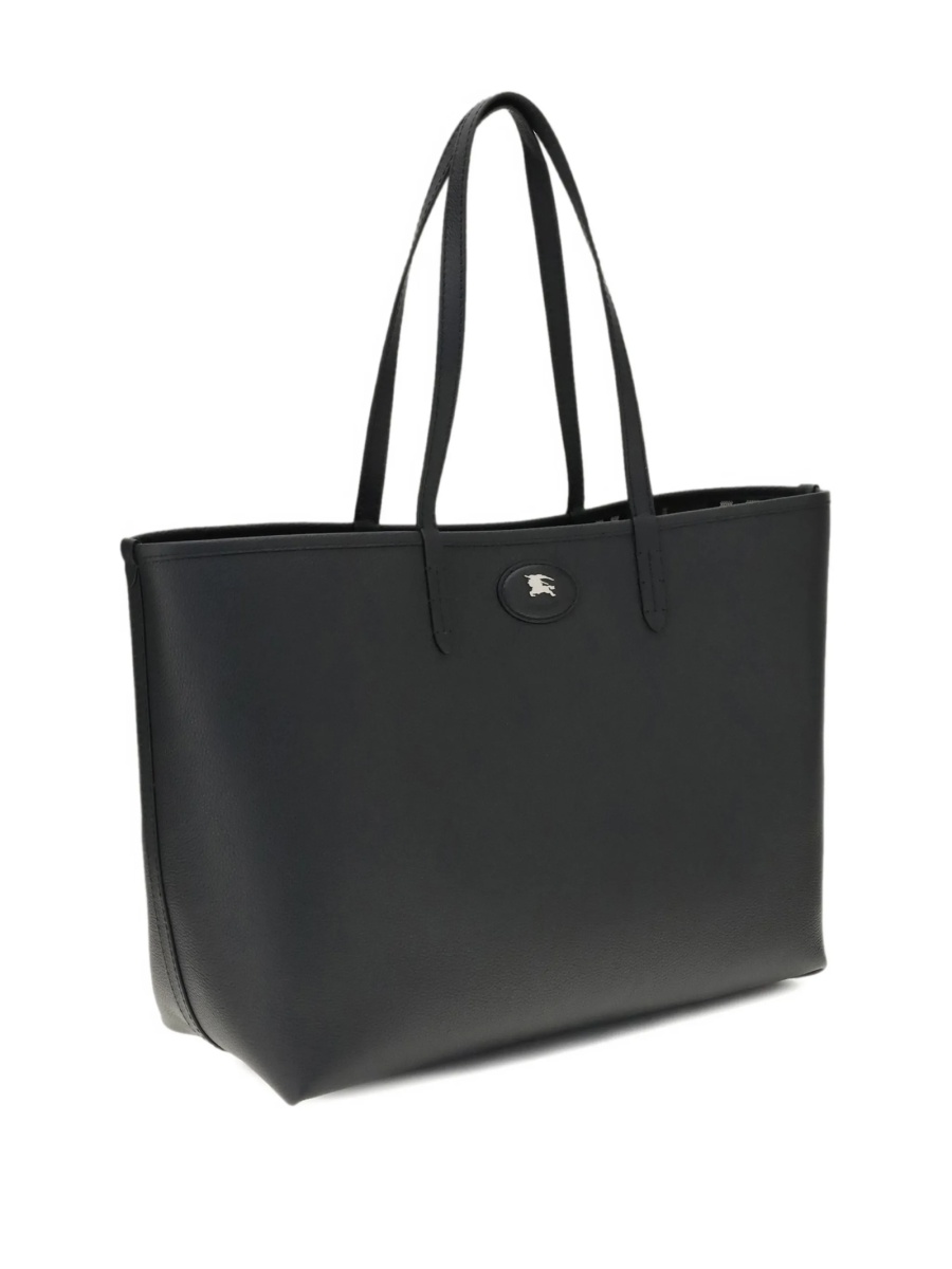Geanta de mana Burberry neagra din poliuretan - Img 4