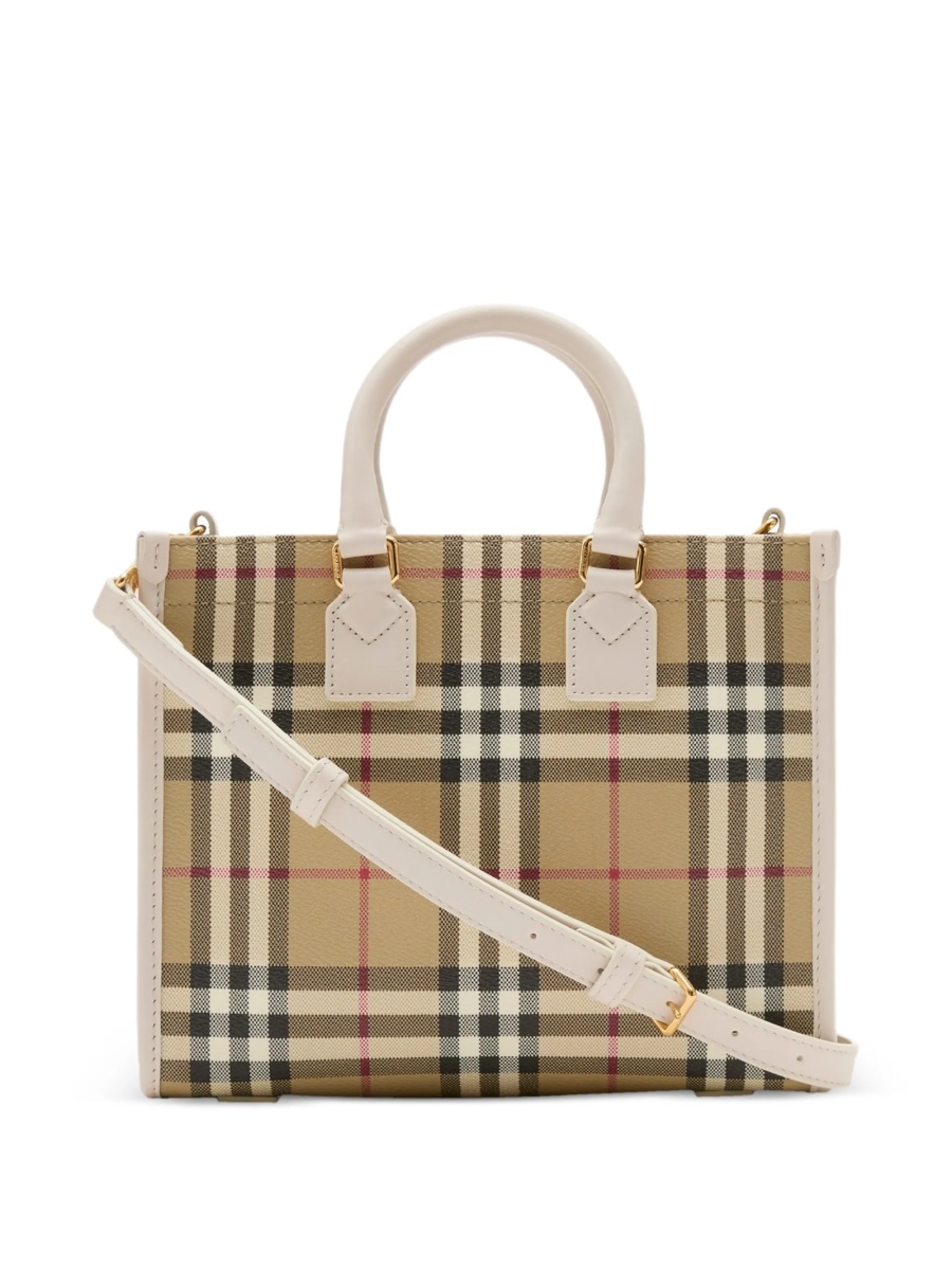Geanta de mana Burberry neutra din piele si polyester - Img 2