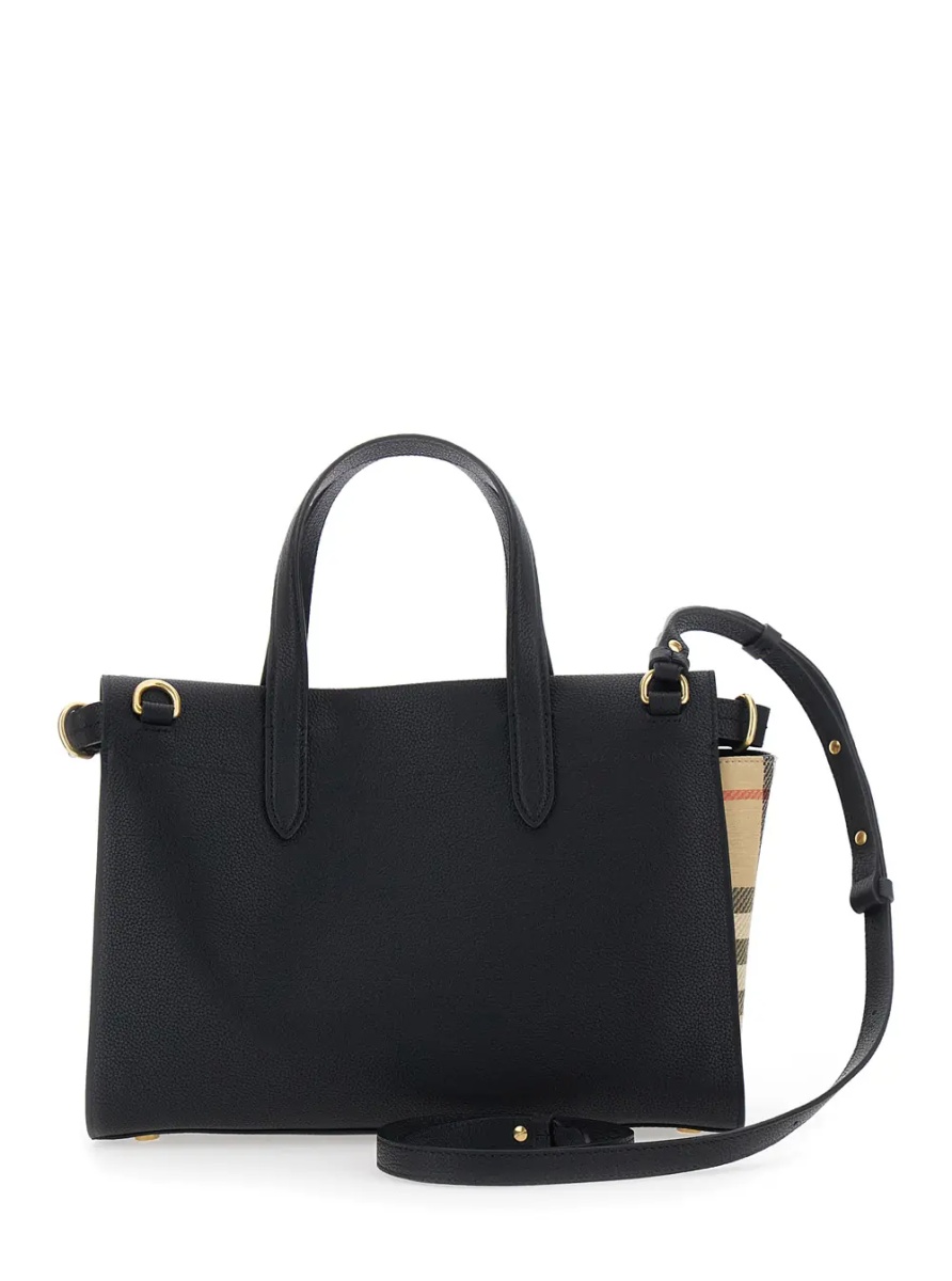 Geanta de mana 'Cotswolds' Black Handbag with Check detail on the side and adjustable and removable shoulder strap in leather for women - Img 2
