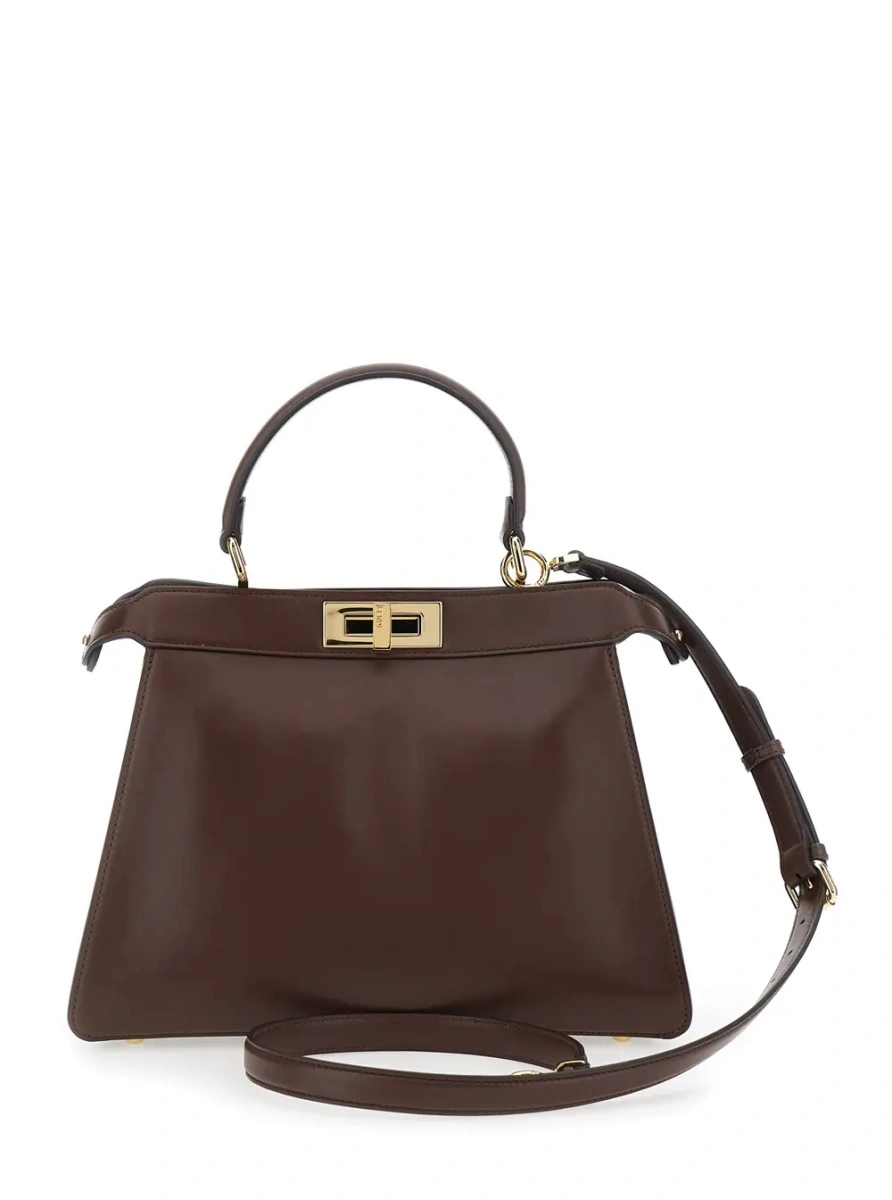 Geanta de mana Fendi 'Peekaboo' maro din piele - Img 2