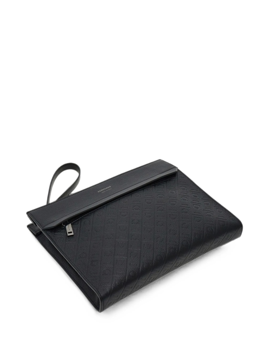 Geanta de mana Ferragamo neagra din piele - Img 4