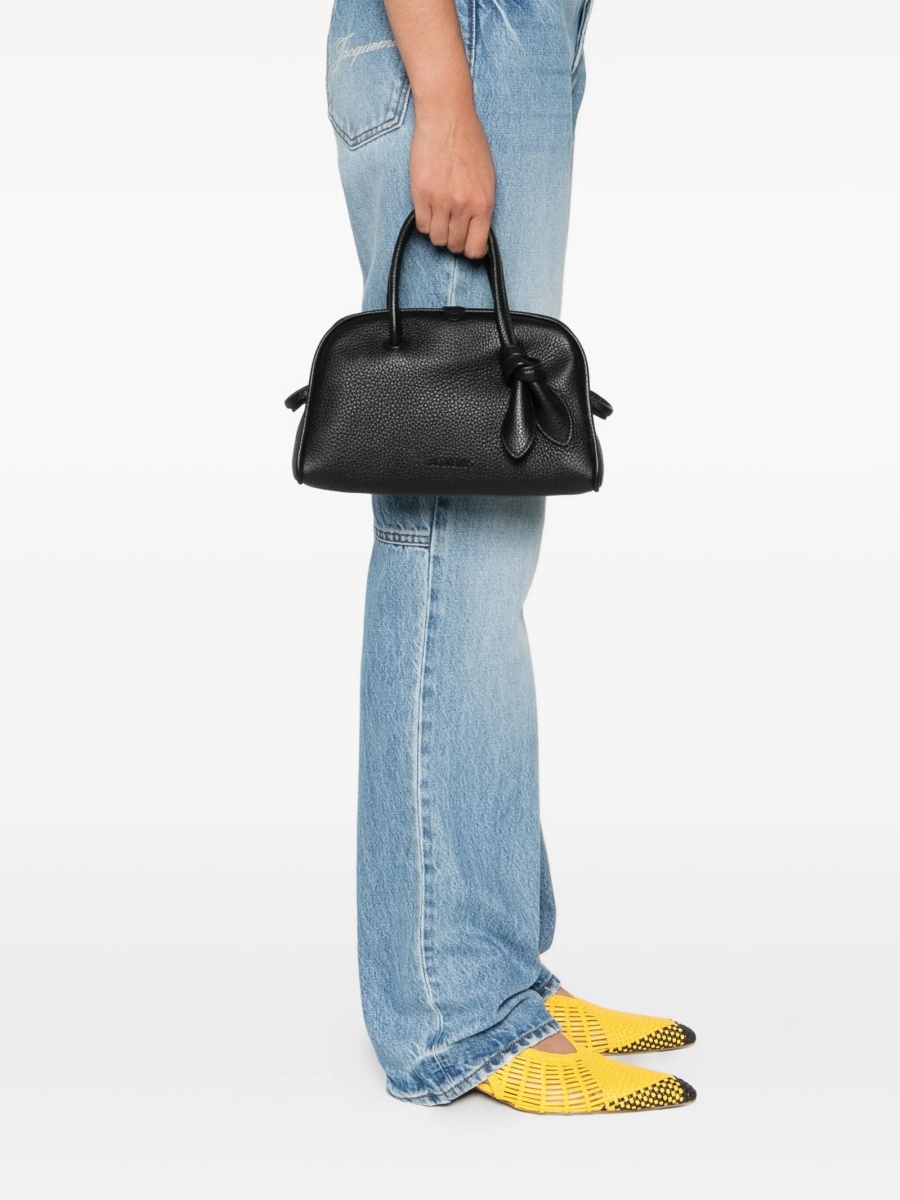 Geanta de mana JACQUEMUS Turismo neagra din piele - Img 2