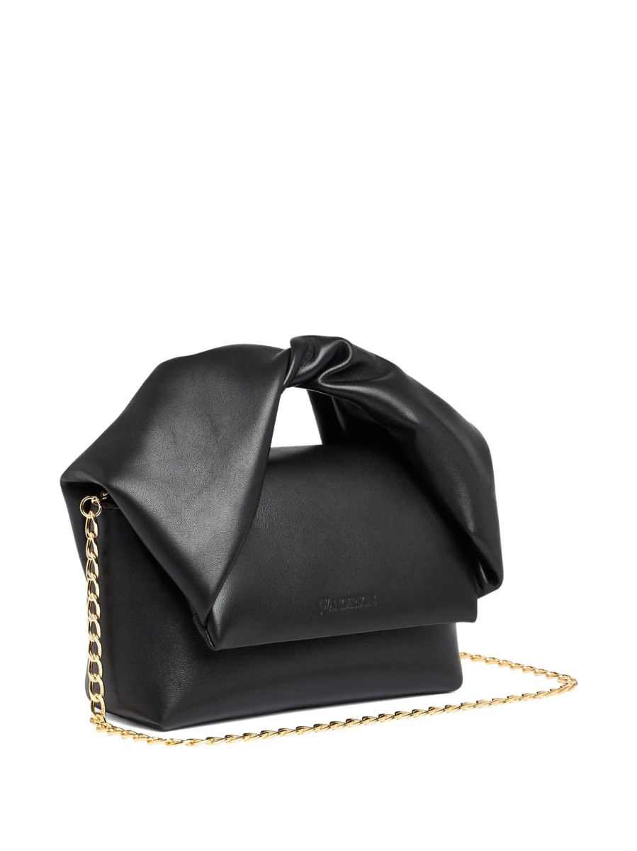 Geanta de mana JW Anderson neagra din zamak si piele - Img 3