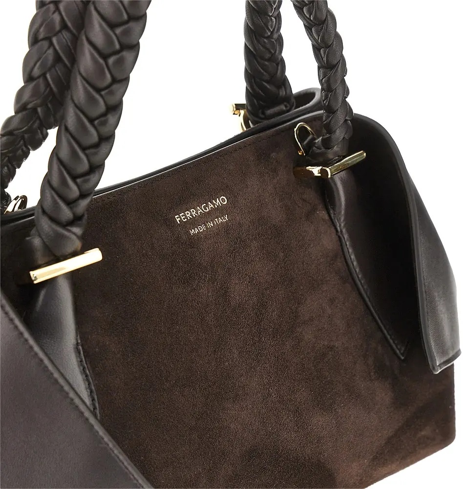 Geanta de mana Leather hand bag with logo - Img 4
