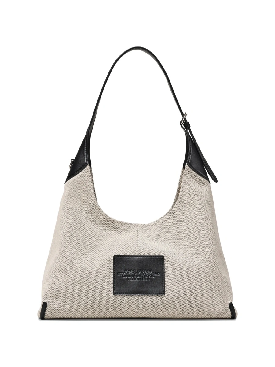 Geanta de mana Marc Jacobs neutra din bumbac si piele - Img 3
