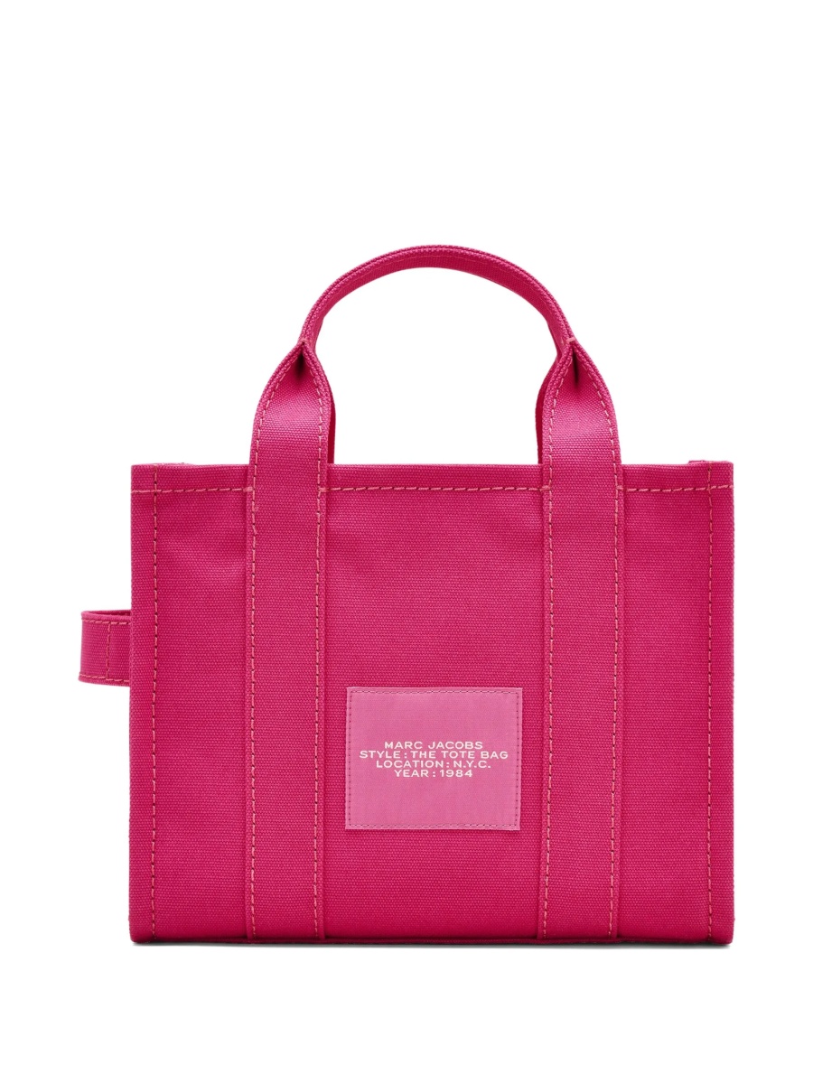 Geanta de mana Marc Jacobs roz din bumbac - Img 3