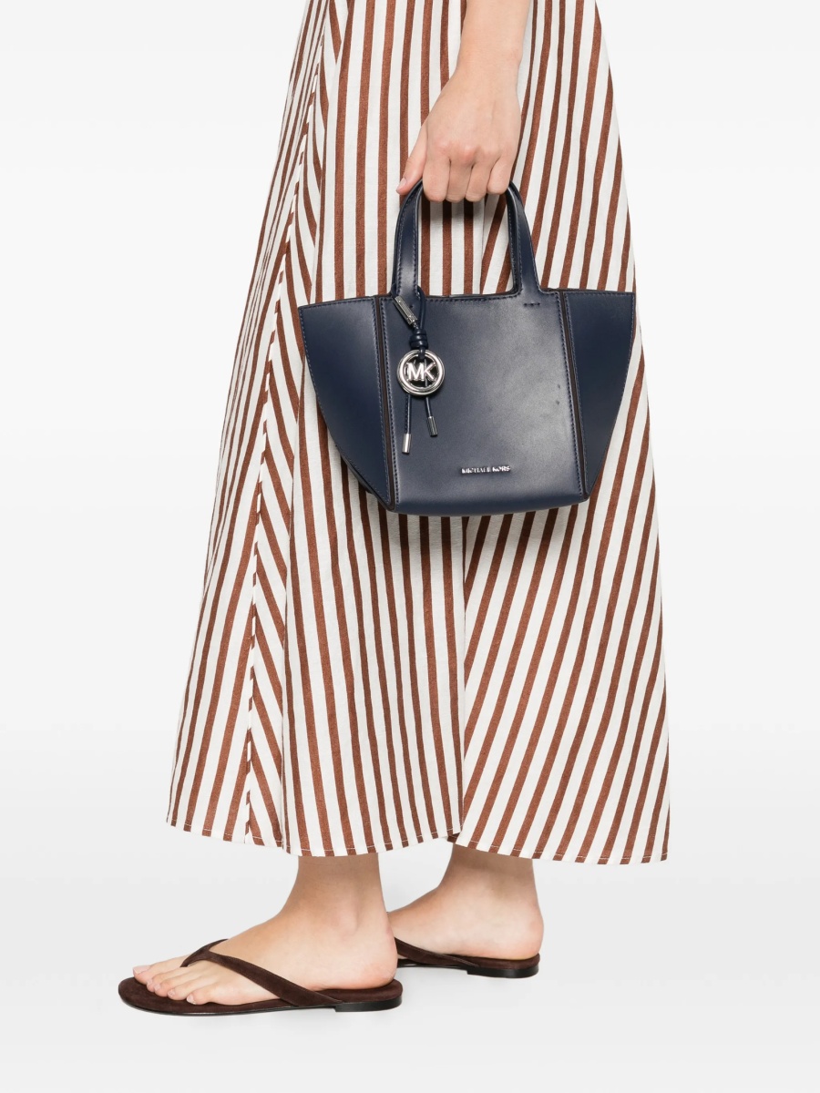 Geanta de mana Michael Kors albastra din piele - Img 2
