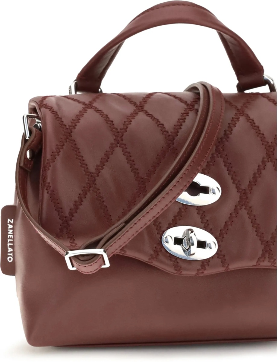 Geanta de mana Mini Postina Tramè leather Top Handle Bag - Img 4