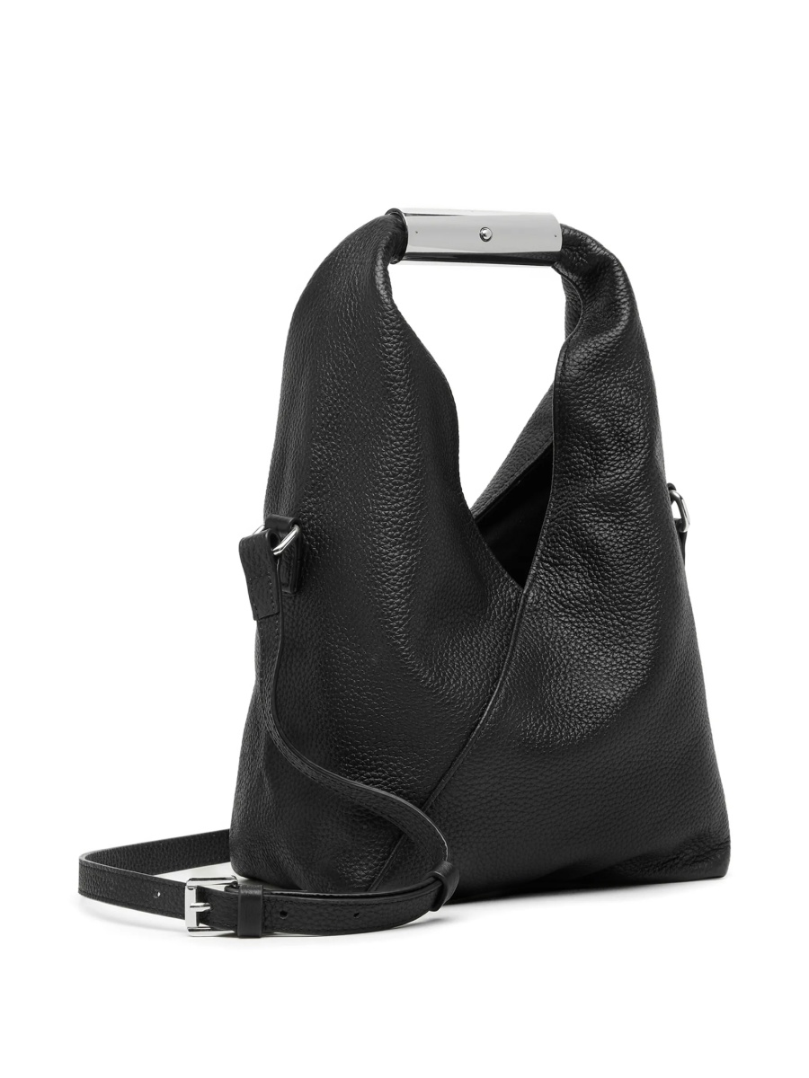 Geanta de mana MM6 Maison Margiela neagra din zamak si piele - Img 3