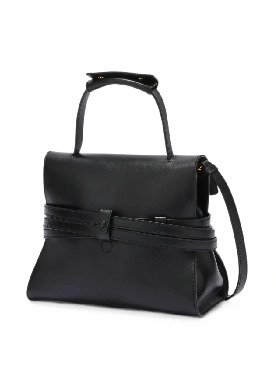 Geanta de mana Moschino neagra din piele - Img 3