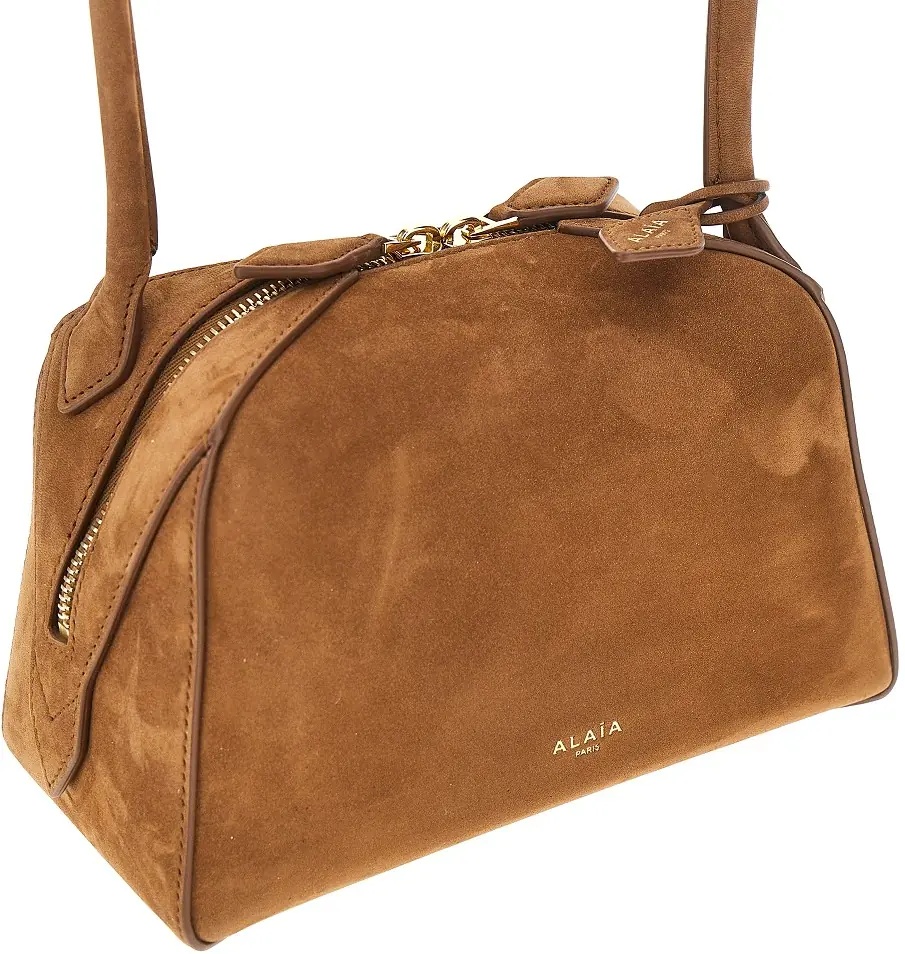Geanta de mana Nubuck leather small 'Le Bouledogue' bag - Img 4