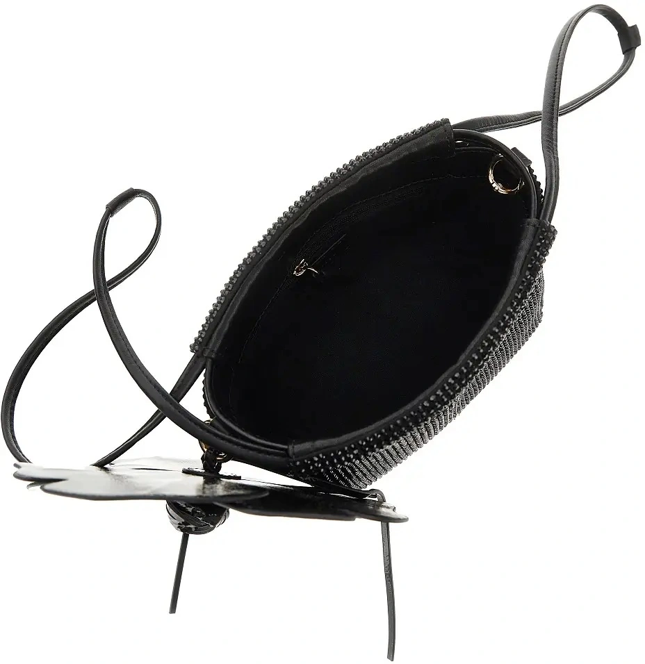 Geanta de mana Pinko neagra din strass - Img 3
