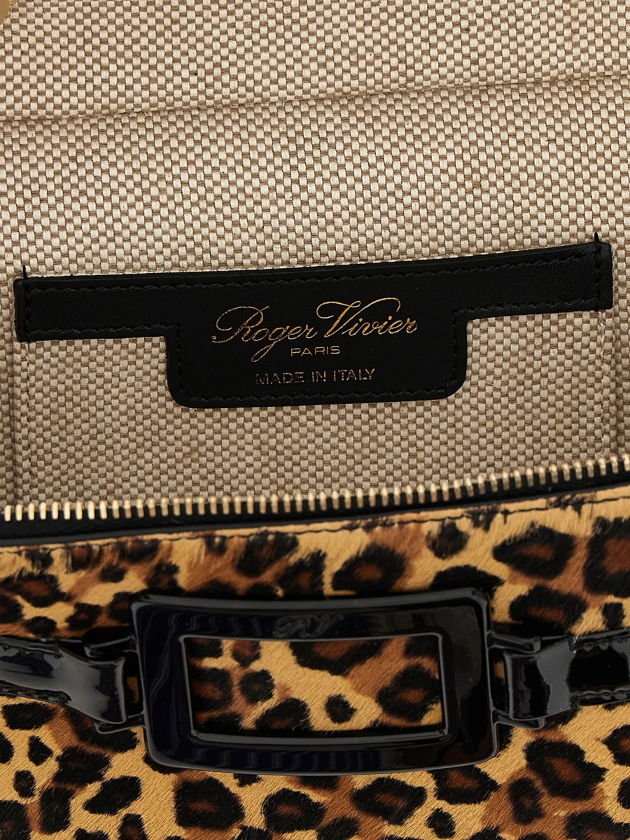 Geanta de mana Roger Vivier albastra din piele - Img 3