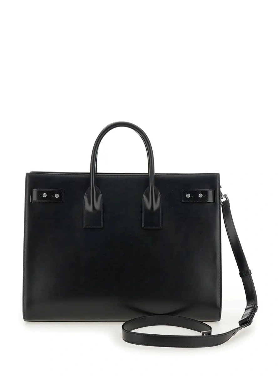 Geanta de mana Saint Laurent neagra din piele - Img 2