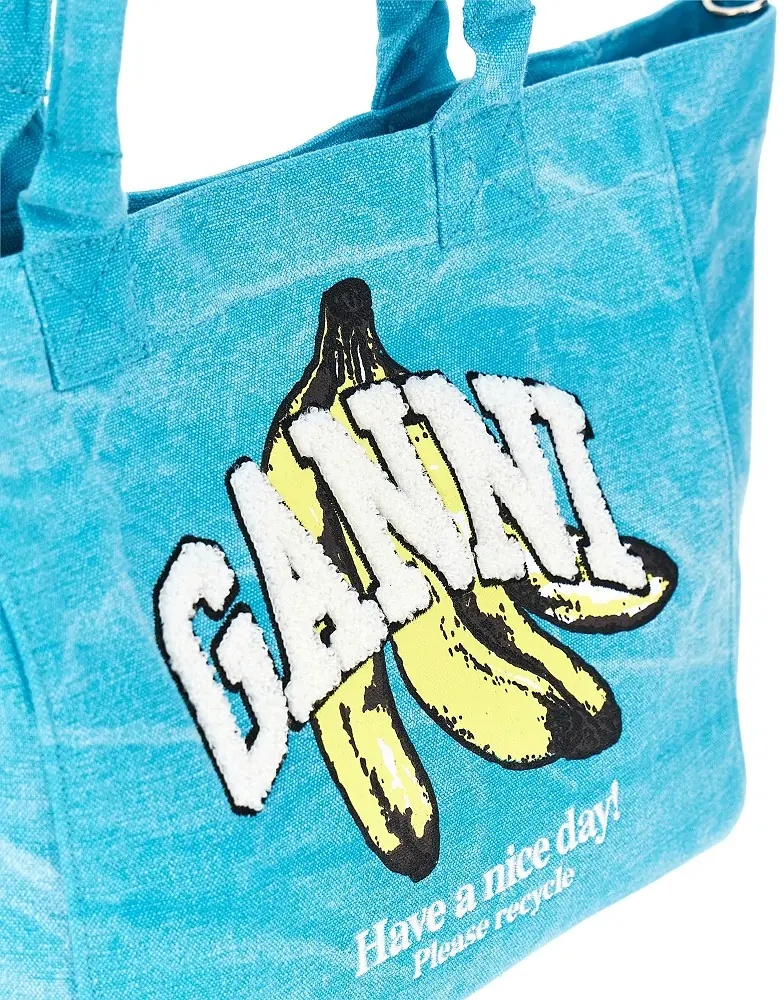 Geanta de mana Shopping bag with Banana print - Img 4
