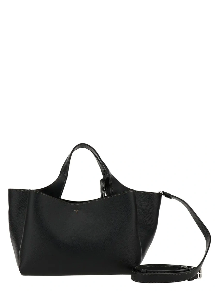 Geanta de mana TOD'S 'T Timeless' neagra din piele - Img 4