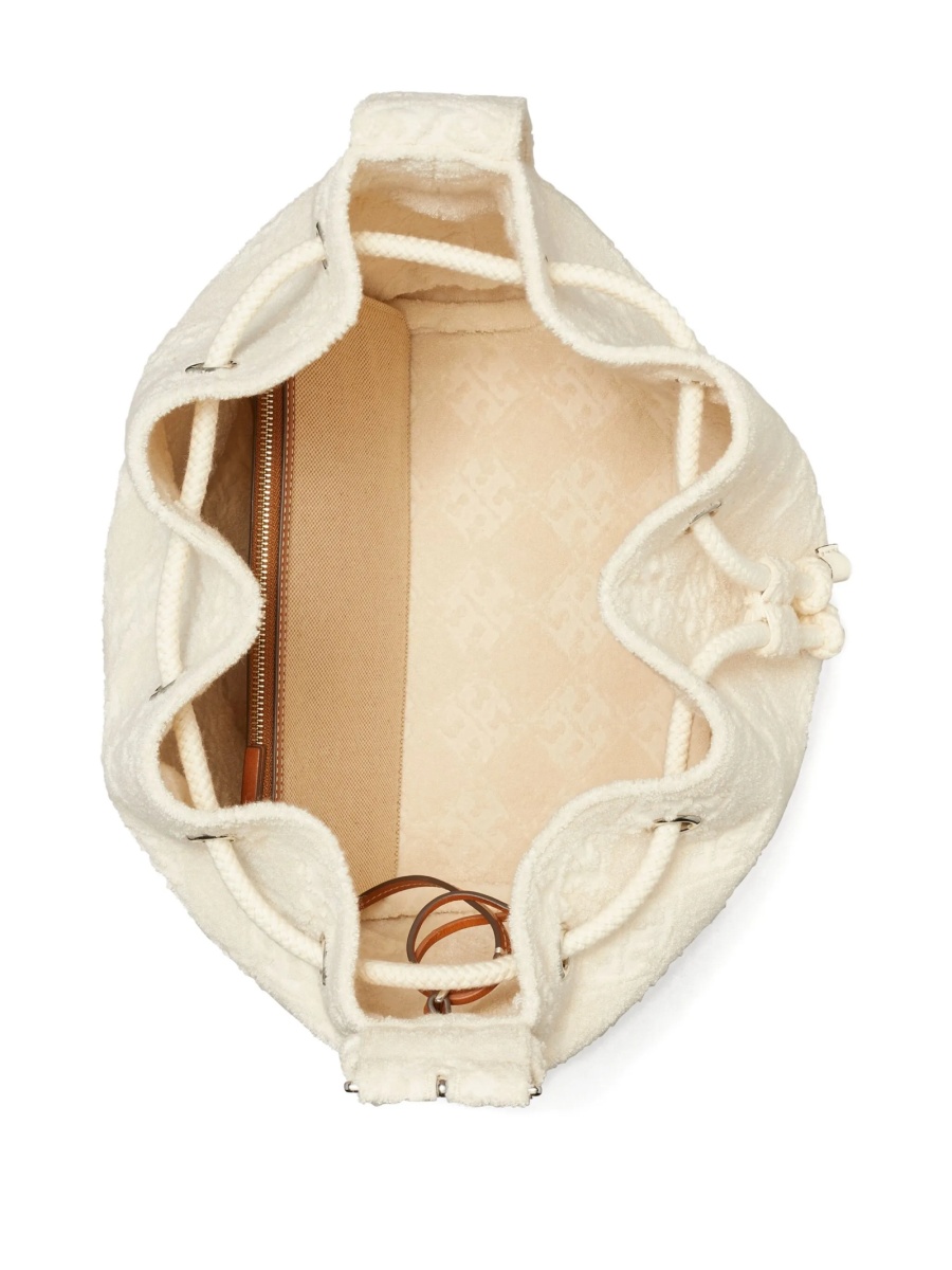 Geanta de mana Tory Burch alba din elastan si bumbac - Img 4