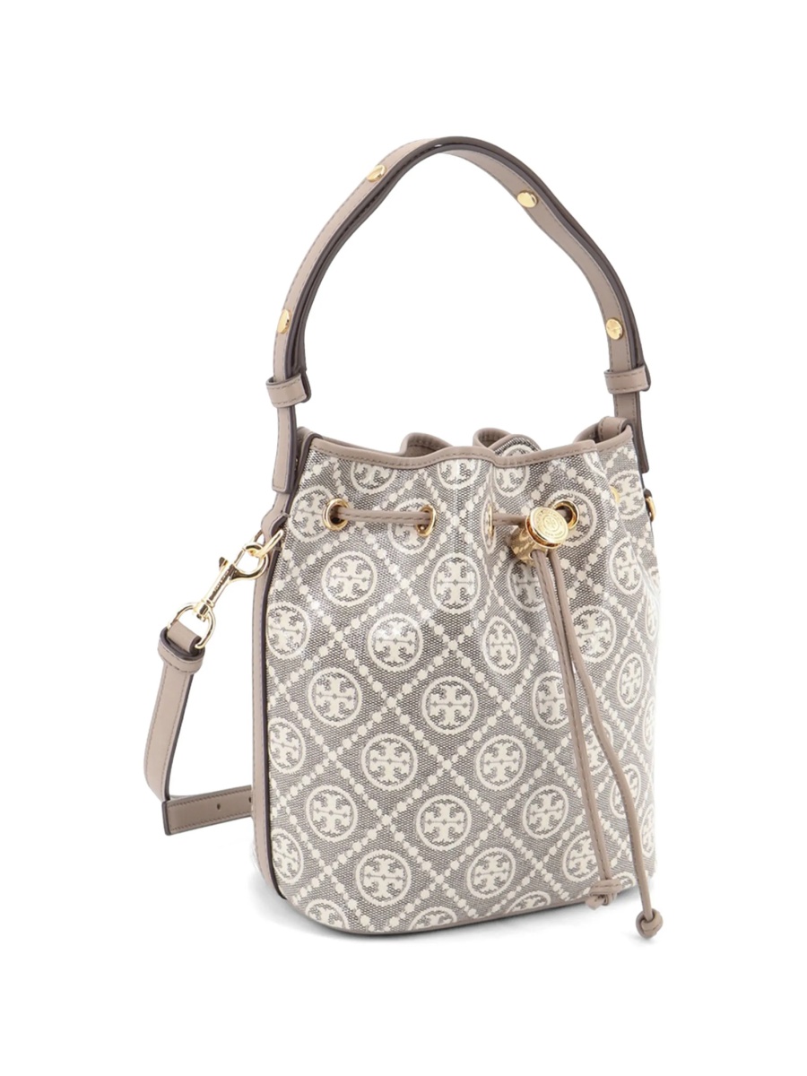 Geanta de mana Tory Burch gri din piele - Img 3