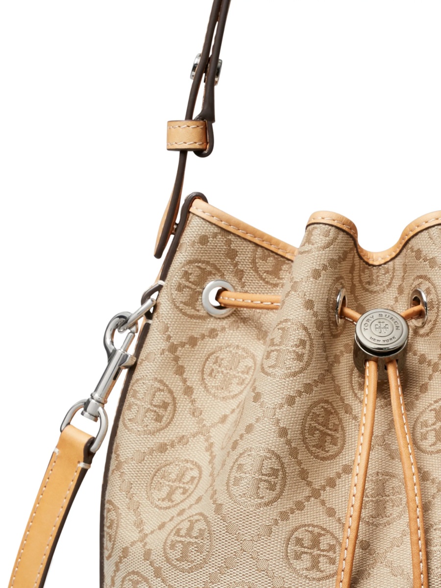 Geanta de mana Tory Burch neutra din bumbac si polyester - Img 4
