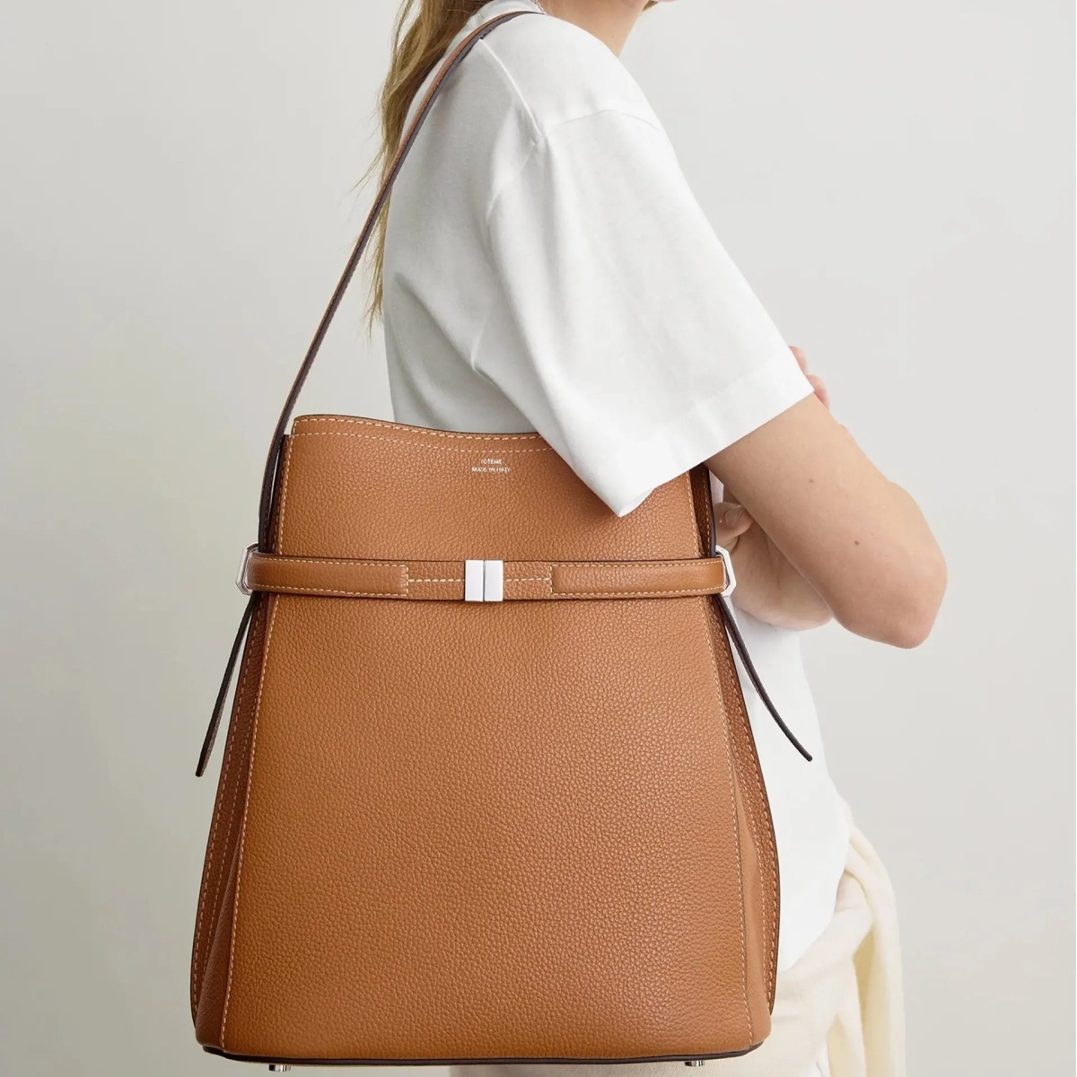 Geanta de mana TOTÊME Toteme Leather Bucket Bag - Img 3